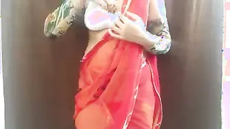 Busty Indian Babe Showing Off Her Huge Tits On Webcam Today