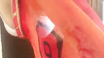 Busty Indian Babe Showing Off Her Huge Tits On Webcam Today