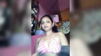 My Gf Teasing Me With Her Tits In Naughty Selfie Video At Home