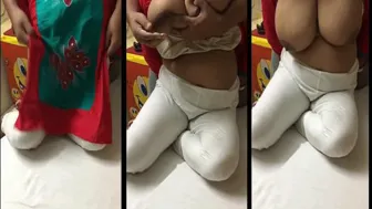 Watching My Busty Bhabhi Going Topless For Me On Webcam