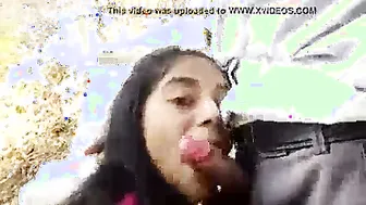 College GF Sucking Me Off Outside Before Anyone Arrives