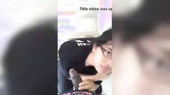 College Babe Giving Her BF Head Behind The Library Today