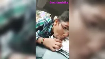 Desi GF Sucking Me Off In Parked Car Leaked Mms Scandal