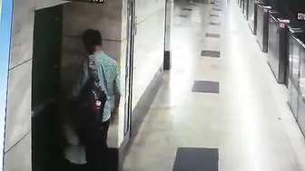 Young Couple Getting Freaky At The Metro Station Late At Night