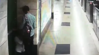 Young Couple Getting Freaky At The Metro Station Late At Night