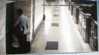 Young Couple Getting Freaky At The Metro Station Late At Night