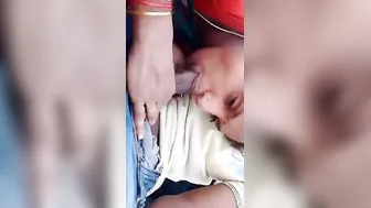Cheating Wife Blowing Her BF In The Parking Lot Quickly