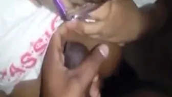 Naughty GF Getting A Facial From Her Man In The Bedroom