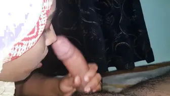 Desi Colleague Getting Her Mouth Filled At His Place After Work