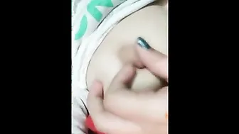 GF Playing With Her Tits For Me During Video Chat