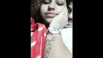 GF Playing With Her Tits For Me During Video Chat