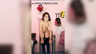 College GF Stripping Naked For Her Horny BF On Camera