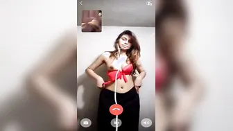 His GF Getting Naked On Video Call Touching Herself Wet