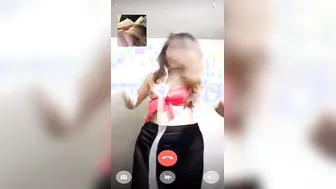 His GF Getting Naked On Video Call Touching Herself Wet