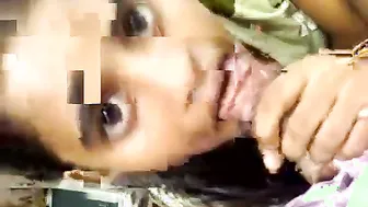 Slutty GF On Her Knees Sucking Him Dry In His Bedroom