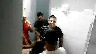 Desi Girl Getting Used By Multiple Guys In Bathroom Rough Video