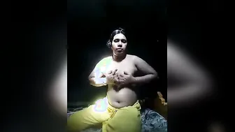 Mature Wife Flashing Her Big Tits On Camera For Hubby At Home