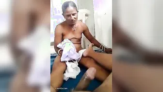 Mature Maid Fondling And Stroking House Owner Dick For Extra Pay