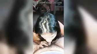 Slutty Desi Gf Deepthroating Her BF's Hard Cock On Tape