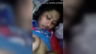 My GF Moaning While I Squeeze Her Big Boobs Roughly