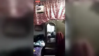 Young Desi Babe Teasing Topless For BF On Video Call