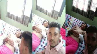 Desi Gf Flashing Her Tits In Bedroom While Bf Records Her