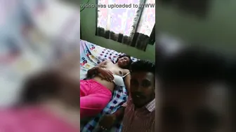 Desi Gf Flashing Her Tits In Bedroom While Bf Records Her