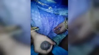 Desi Wife Stroking Her Husband Making Him Cum With Her Hands