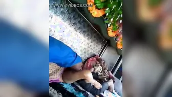Truck Driver Nailing Roadside Whore As His Buddy Films It All