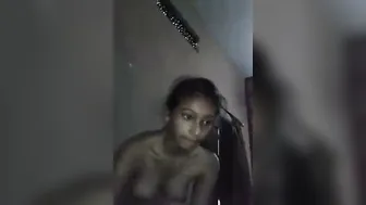 Slim Village Babe Stripping Naked For Her BF On Cam