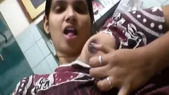 Sexy GF Taking Selfie Video Showing Off Her Boobs