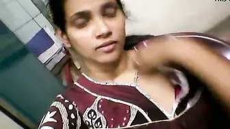 Sexy GF Taking Selfie Video Showing Off Her Boobs