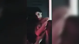 Busty Indian Babe Showing Her Big Natural Tits On Camera Now