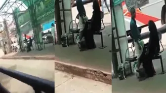 Married Aunty Jerking Stranger At Bus Stand In Public View