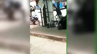 Married Aunty Jerking Stranger At Bus Stand In Public View