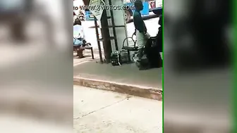Married Aunty Jerking Stranger At Bus Stand In Public View