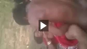 Village Threesome With Two Guys Fucking One Slut Outdoors