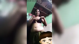 Horny Aunty Flashing Her Big Tits During A Naughty Video Call