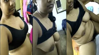 Shy Tamil Teen Showing Off Her Tight Body For The First Time