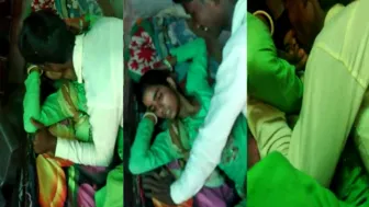 Village GF Sharing Herself With Two Guys While He Watches