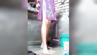 Young Village Girl Stripping Naked Before Taking Her Bath