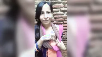 Village GF Flashing Her Big Boobs Outdoors For Her Man