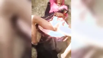Village Wife Flashing Her Pussy Outdoors Caught On Camera