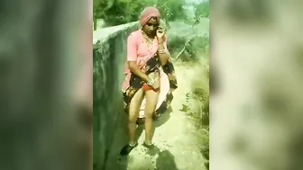 Village Wife Flashing Her Pussy Outdoors Caught On Camera