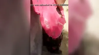 Village Wife Flashing Her Pussy Outdoors Caught On Camera