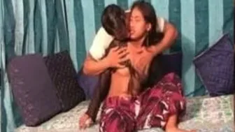 Indian GF Getting Her Boobs Squeezed By BF