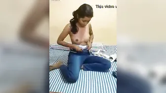 Slim Indian GF Getting Banged By BF On Camera