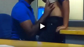 Call Center Manager Secretly Fucking His Hot Teammate At Work