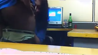 Call Center Manager Secretly Fucking His Hot Teammate At Work