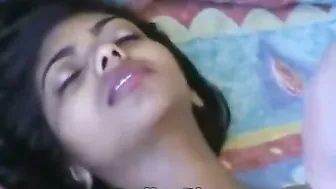 Indian Babe Riding Her White BF In Bedroom Session